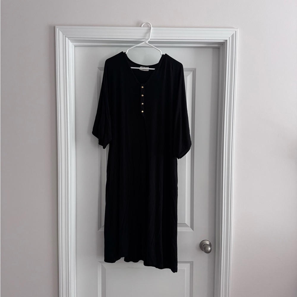 Dwell and Slumber Black House Dress Maternity/Postpartum M/L